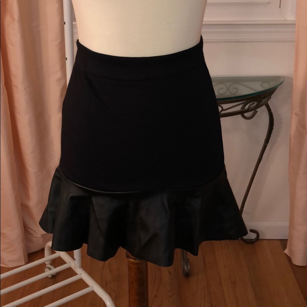 Black mini skirt